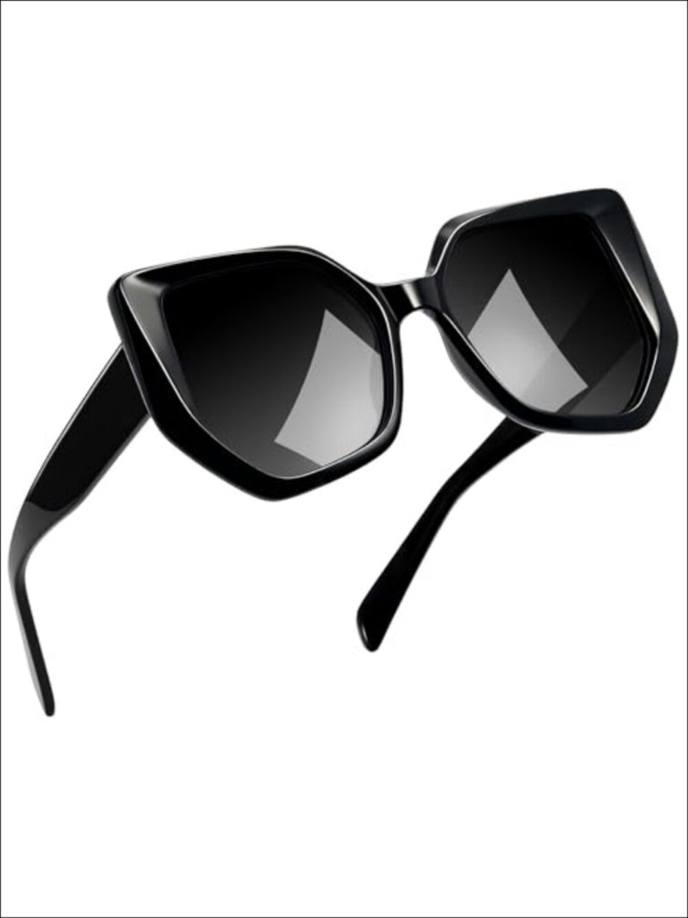 Oversized Hexagon Polarized Sunglasses UV400 Protection